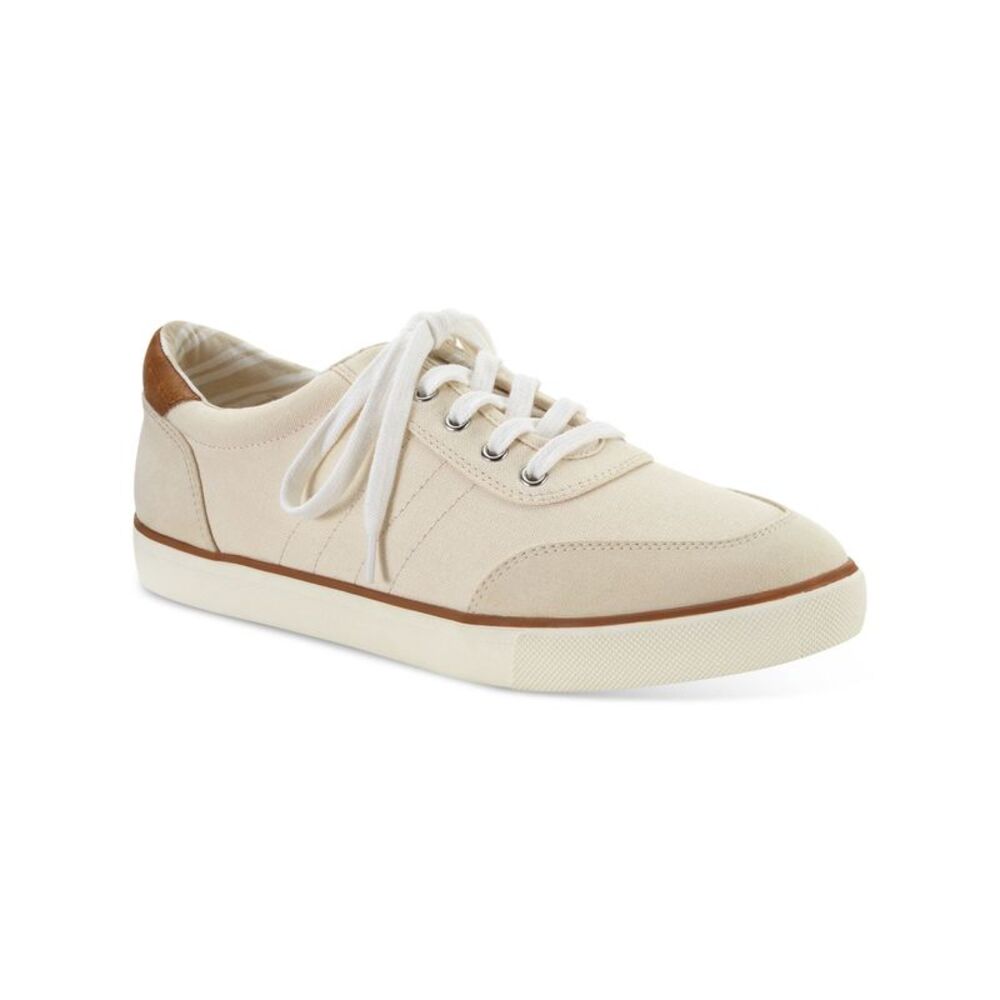 CLUBROOM Mens Ivory Lightweight Cameron Round Toe Lace-Up Sneakers Shoes 9.5 M